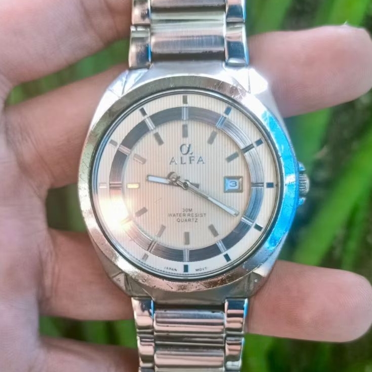 Jam Tangan Pria Alfa Quartz Original Big Size