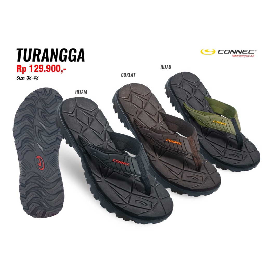 Sandal Jepit Connec Pria Model TURANGGA Sendal Jepit Connec New Model
