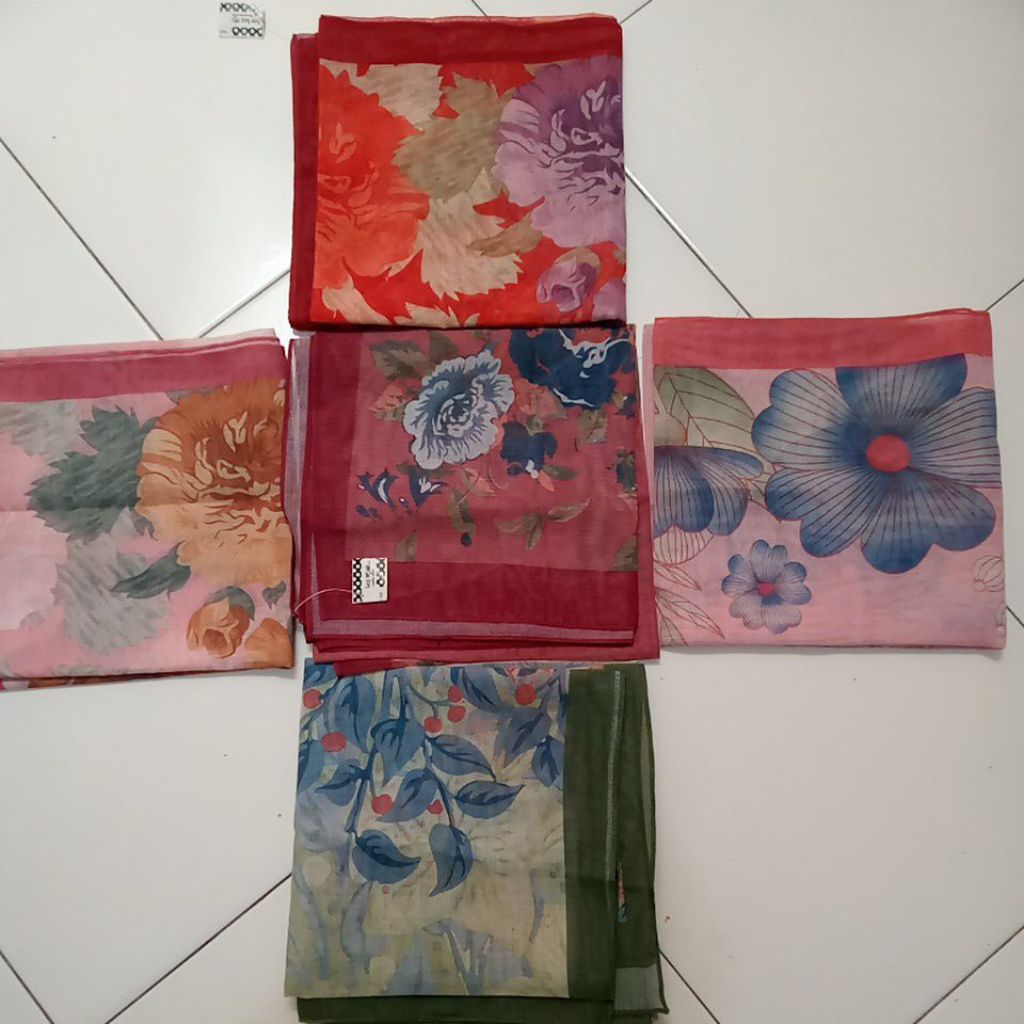 hijab segiempat organza motif
