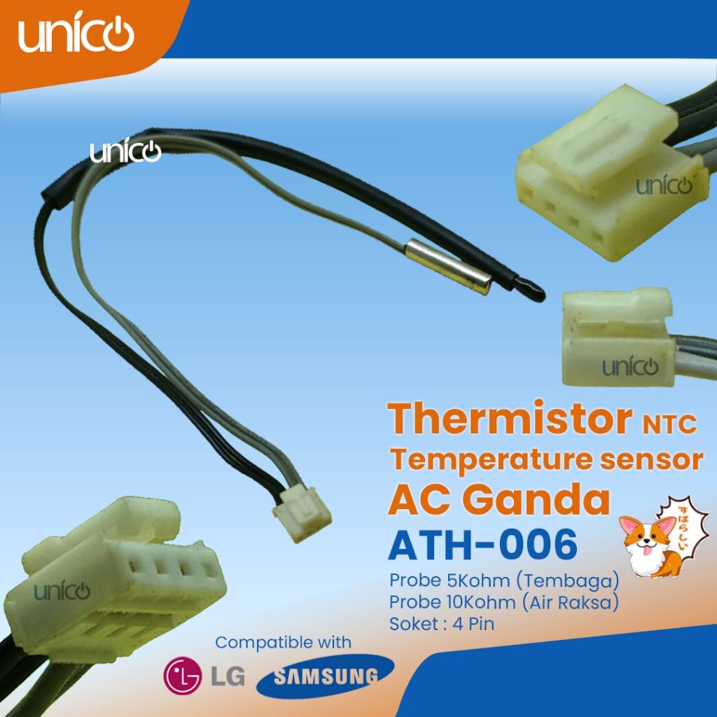 Thermistor AC Ganda LG/Samsung 5Kohm tembaga 10Kohm Air raksa ATH-006