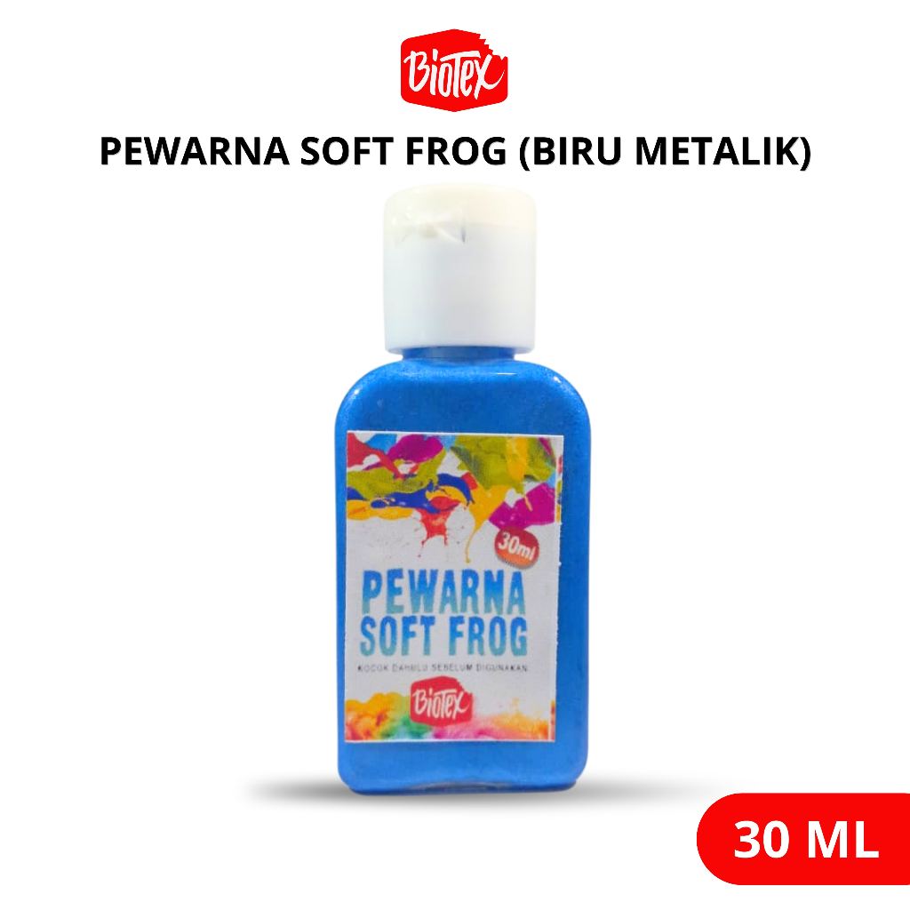 Biotex PEWARNA LATEKS 30 ML BIRU METALIK - Latex Latek Soft Frog Sofrog