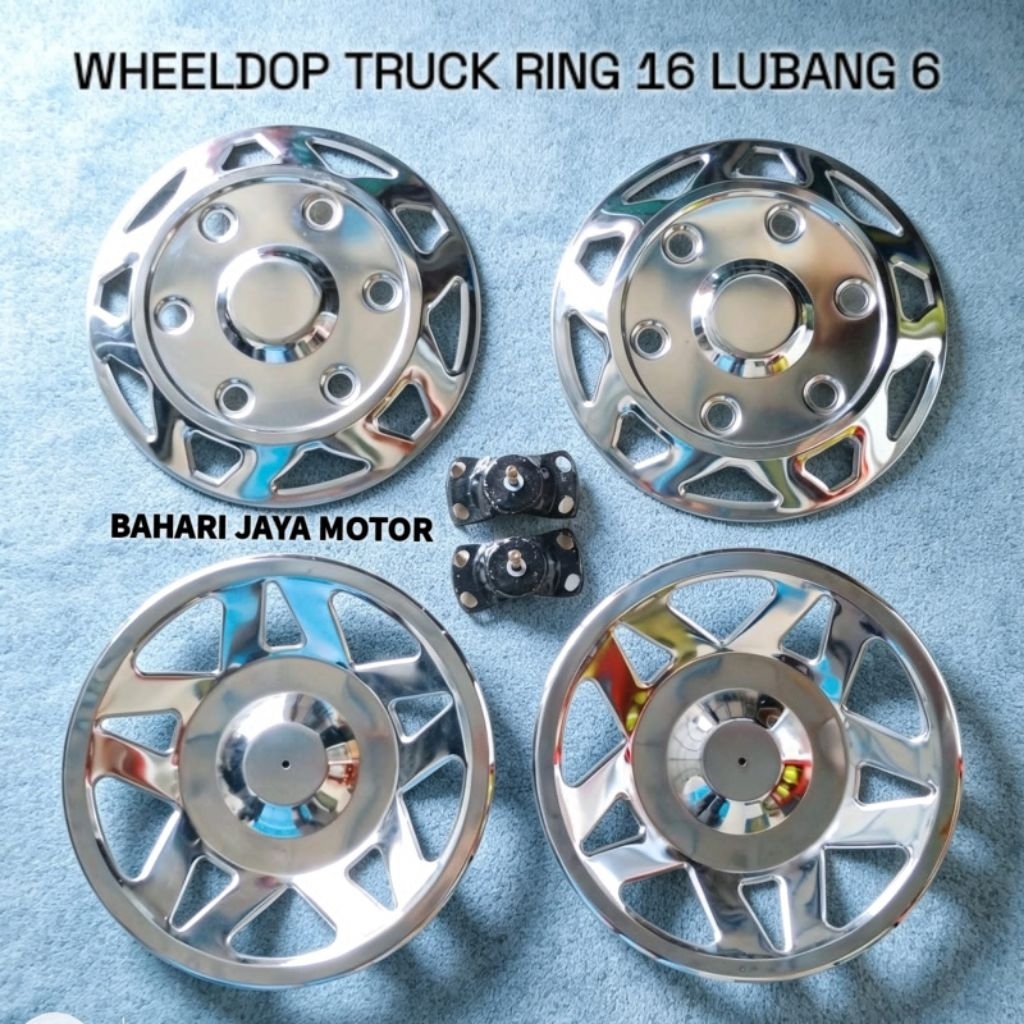 WHEELDOP TRUCK CANTER/ELF RING 16 LUBANG BAUT 6 PAKET DEPAN BELAKANG (MOTIF BINTANG)