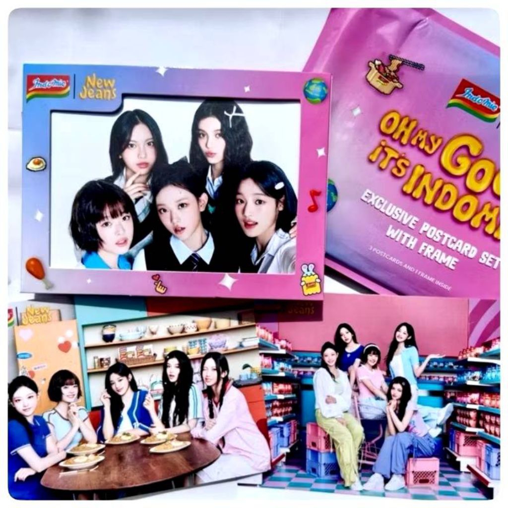 [1Set] Postcard NewJeans x Indomie/ Photocard NJZ Official Collabs