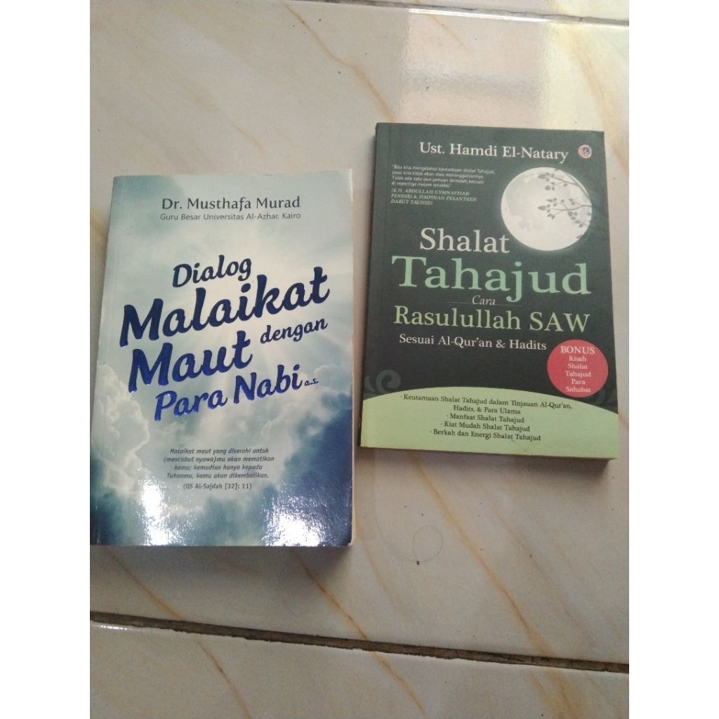 buku DIALOG MALAIKAT MAUT DENGAN  DENGAN PARA NABI / buku SHALAT TAHAJUD CARA RAUSULLAH SAW