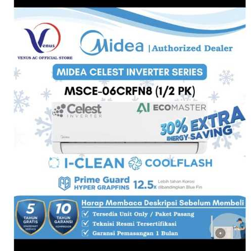AC Midea Inverter 1/2pk