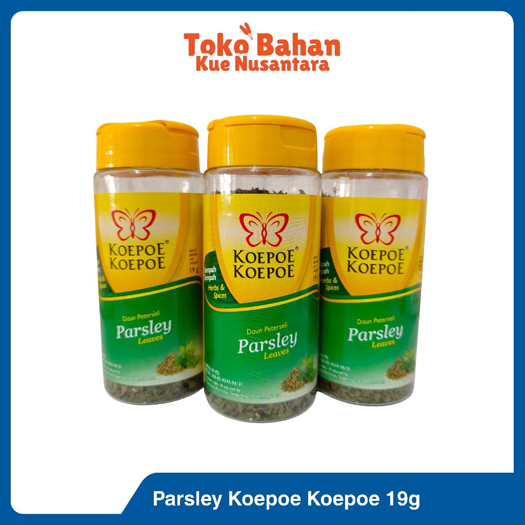 Koepoe Koepoe Parsley 19gr | Parsley Kering untuk Pasta Steak Sup dan Topping
