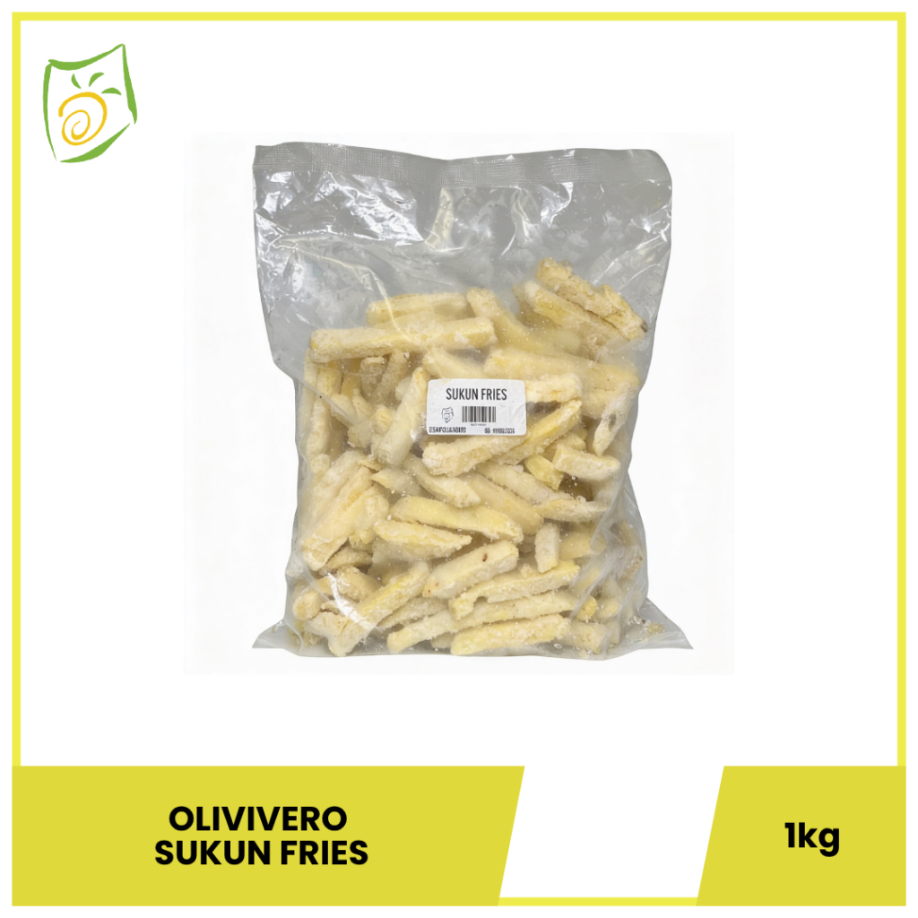 OLIVIVERO Sukun Fries 1Kg – Kentang Sukun Beku Premium, Renyah, Praktis & Siap Goreng