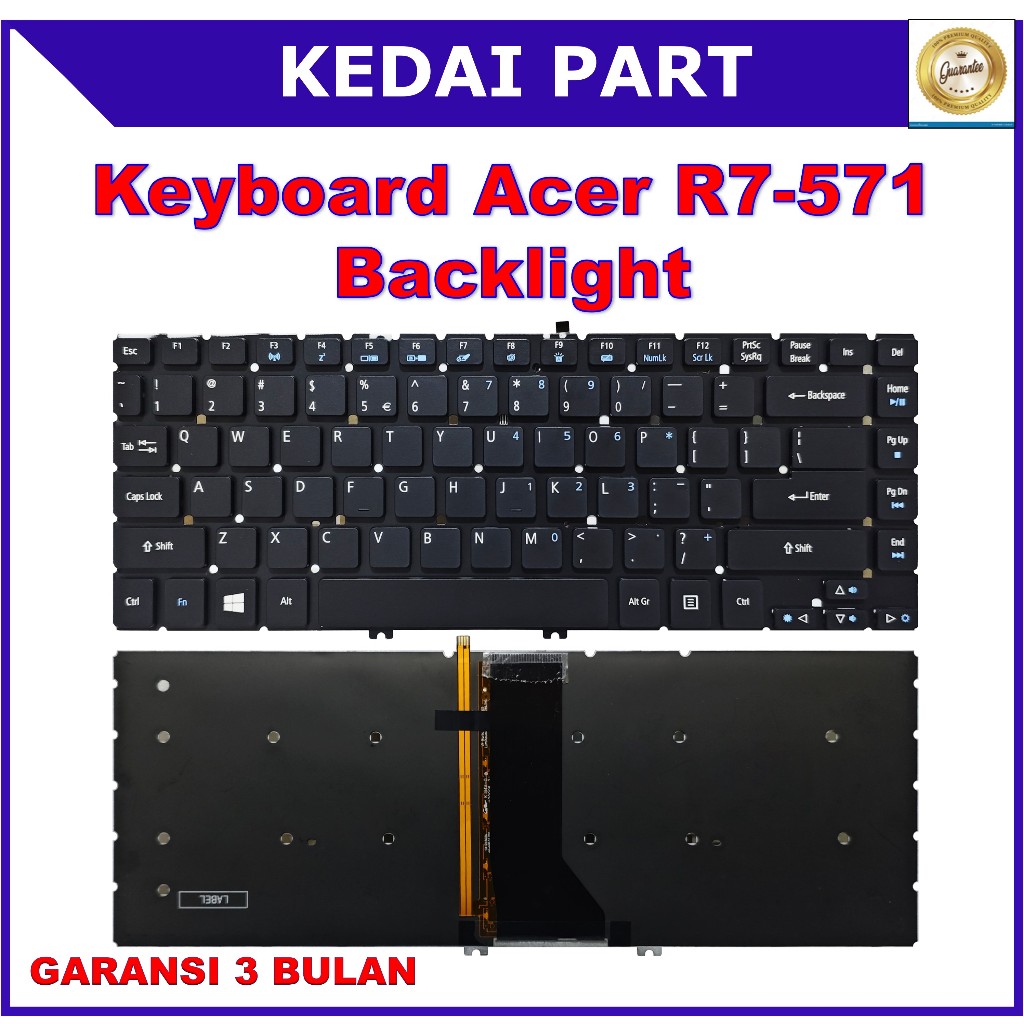 Keyboard Acer R7 R7-571 R7-571G R7-572 R7-572G Backlight Backlit