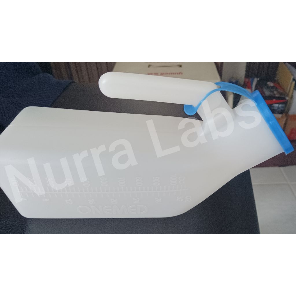 Pispot Dewasanya Laki-laki Plastik ONEMED dengan Tutup Urin Urine
