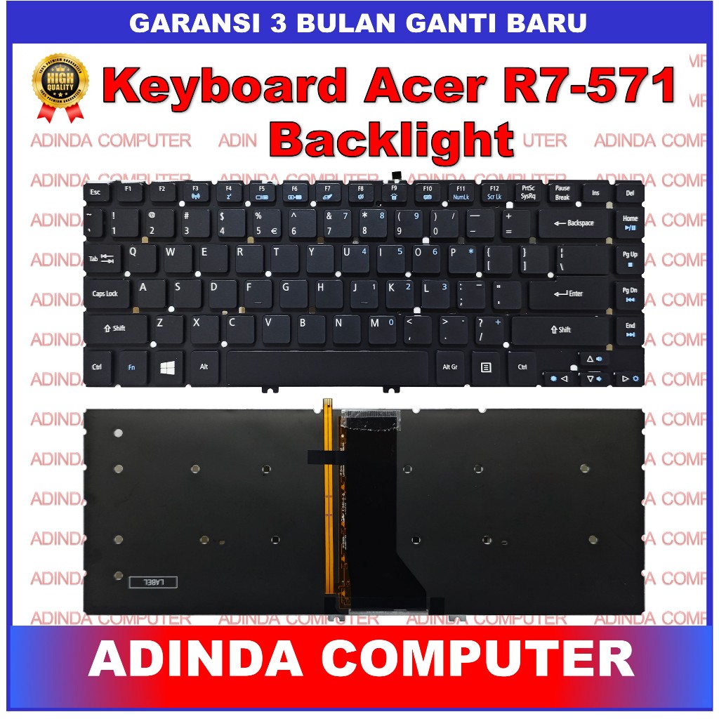 Keyboard Acer R7-571 R7-571G R7-572 R7-572G Backlight