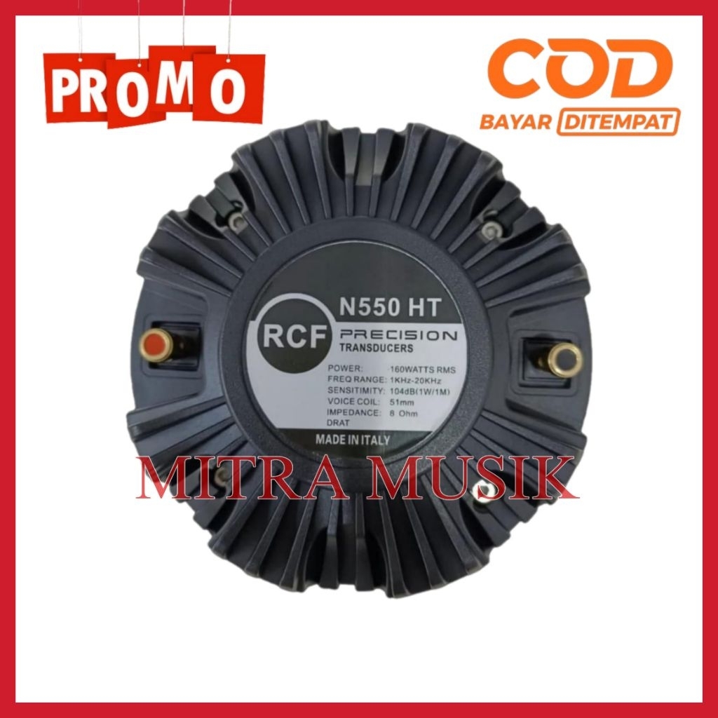 DRIVER RCF N550H TWEETER TCF N 550 HT SYSTEM DRAT 160 WATT 8 OHM VC 2 INCH ( BISA COD )