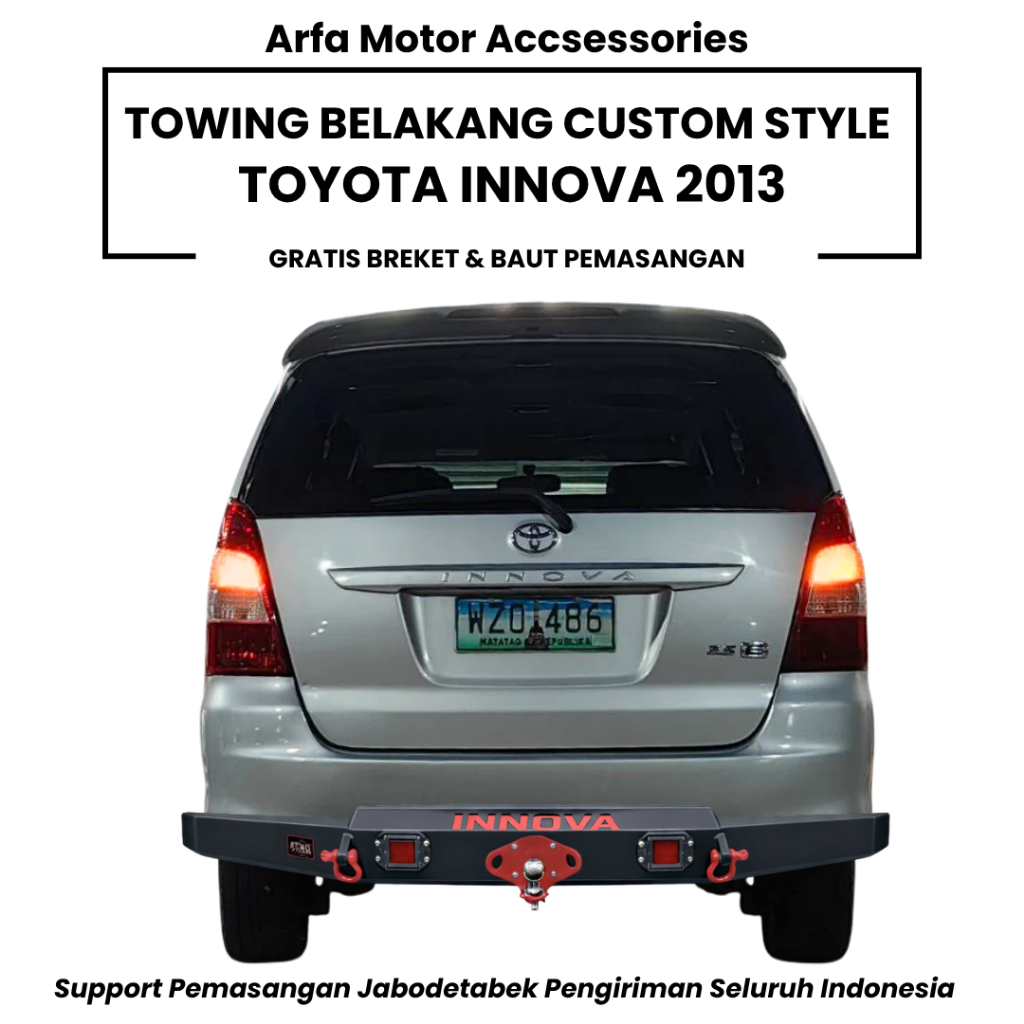 Towing belakang innova 2013 custom tanduk pengaman pelindung bemper anti karat