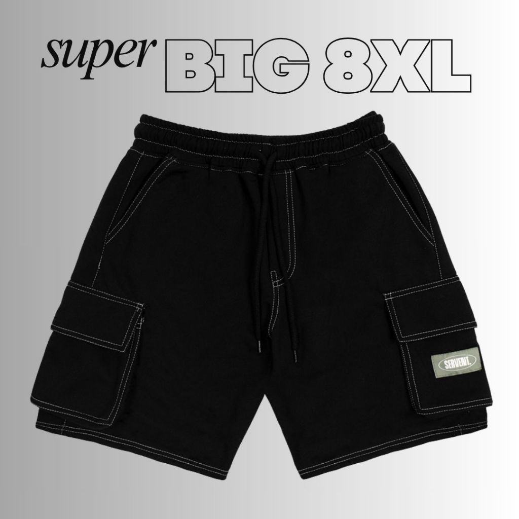 SERVENT - Super BIG 8XL Celana Cargo Aplikasi Empat Kantong