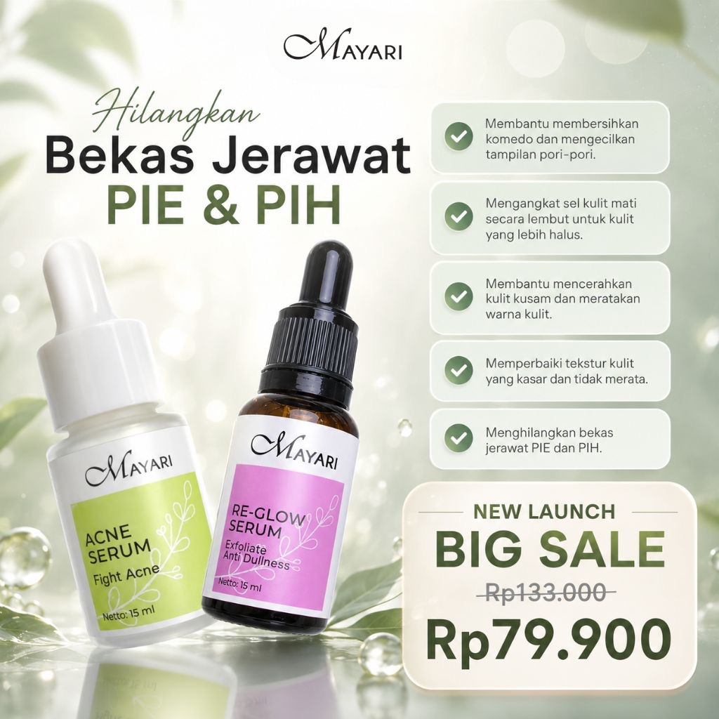 Paket Serum Bekas Jerawat PIE & PIH Mayari