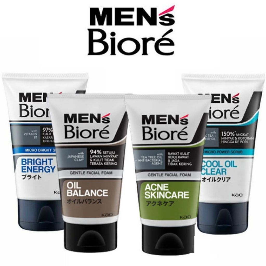 BIORE MEN Facial Foam 100gr - Sabun Cuci muka Biore Men - Biore ...
