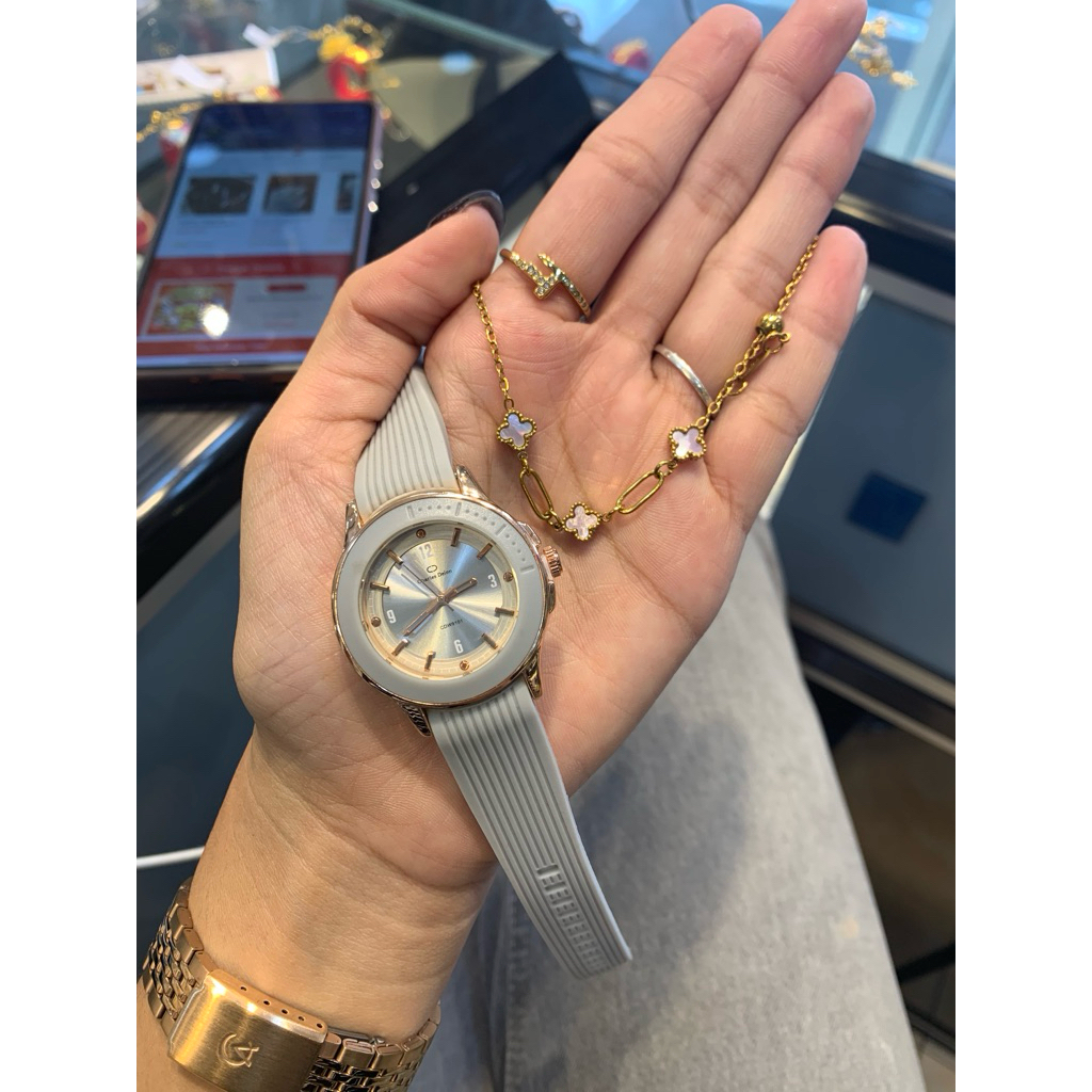 set jam tangan +gelang + cincin