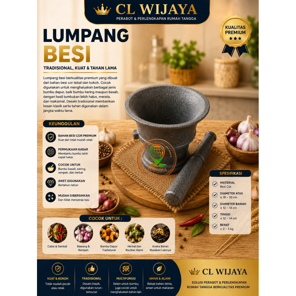 Lumpang Besi / Lumpang Jamu / Lumpang Tumbuk Jamu