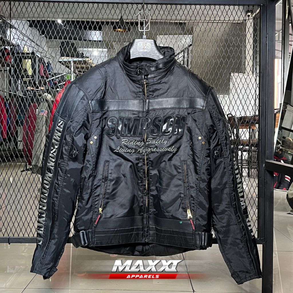 Jaket motor Simpson  | North black| Jaket riding pria | Original Simpson
