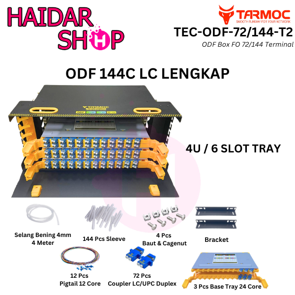 Fiber Optic ODF 144 Core LC Lengkap Rackmount | ODF 144C LC