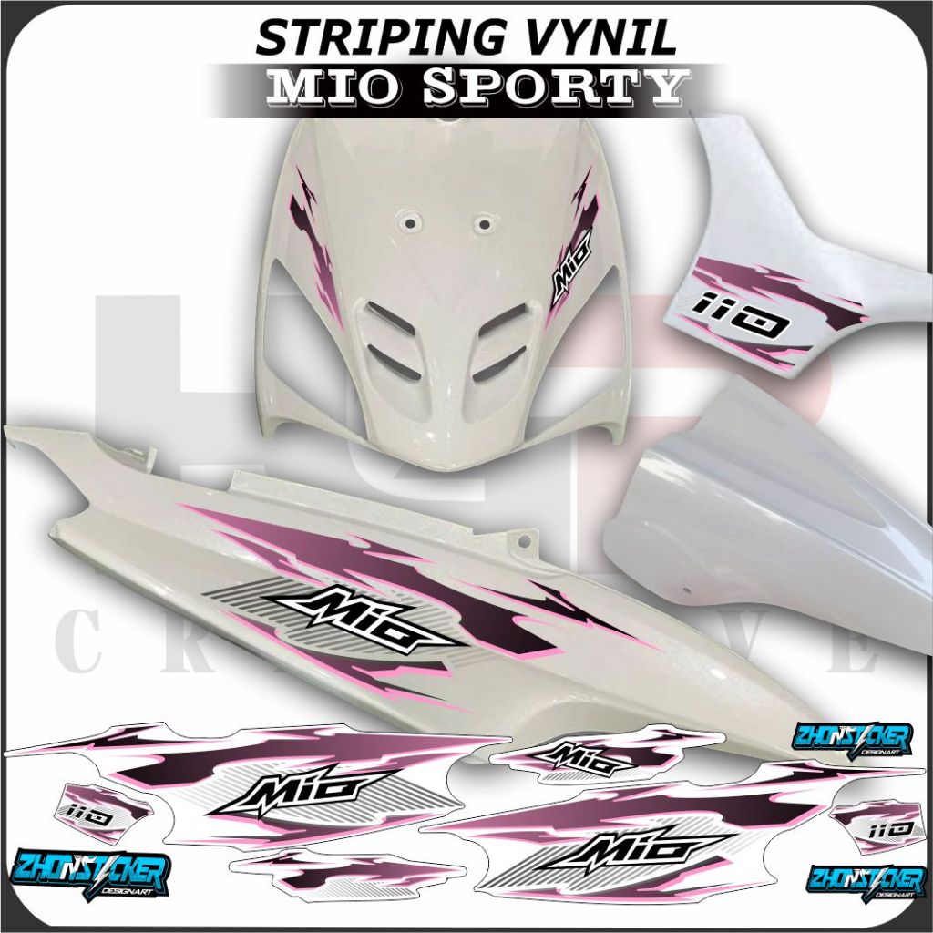 STRIPING VARIASI STICKER MIO SPORTY 2008 LIST MOTIF CODE STD 005