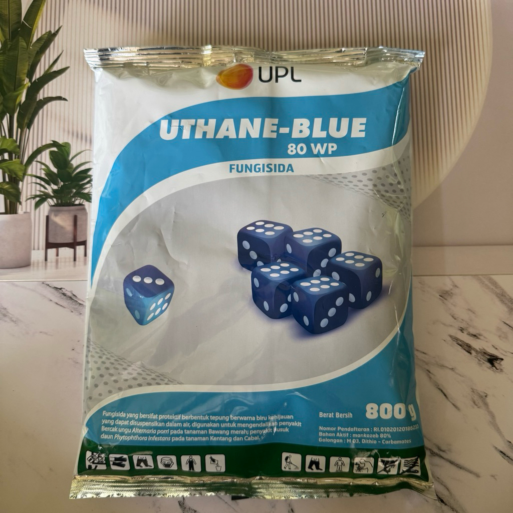 Fungisida UTHANE BLUE 80 WP 800 Gram - Fungisida Mancozeb Biru Uthane Blue