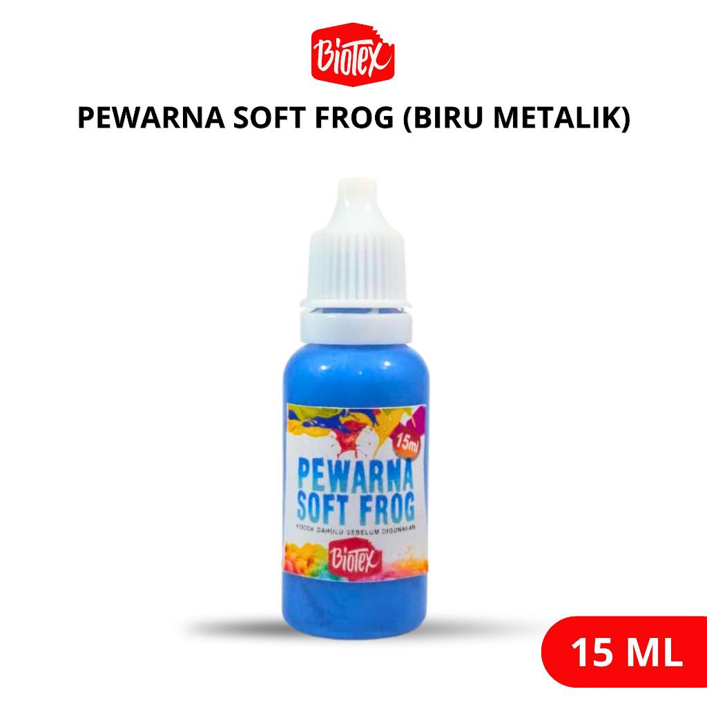Biotex PEWARNA LATEKS 15 ML BIRU METALIK - Latex Latek Soft Frog Sofrog