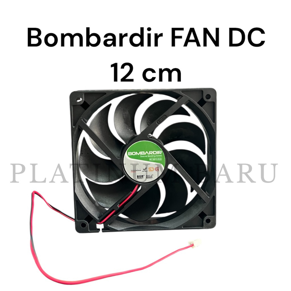 Kipas Fan DC Bombardir 12cm 120mm 12V Silent Cooling Fan Pendingin Casing PC Router Mesin Elektronik