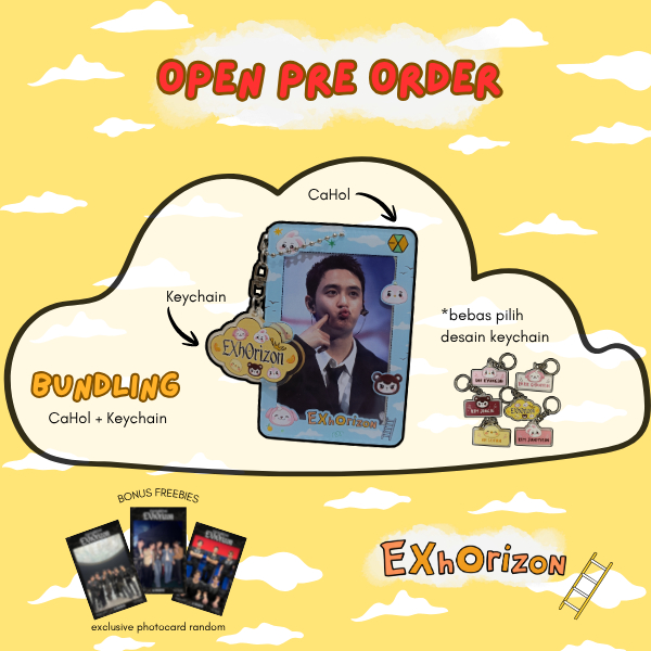 Merchandise EXO Konser EXhOrizon Jakarta Merch Uchiwa Keychain Card Holder Cahol Freebies