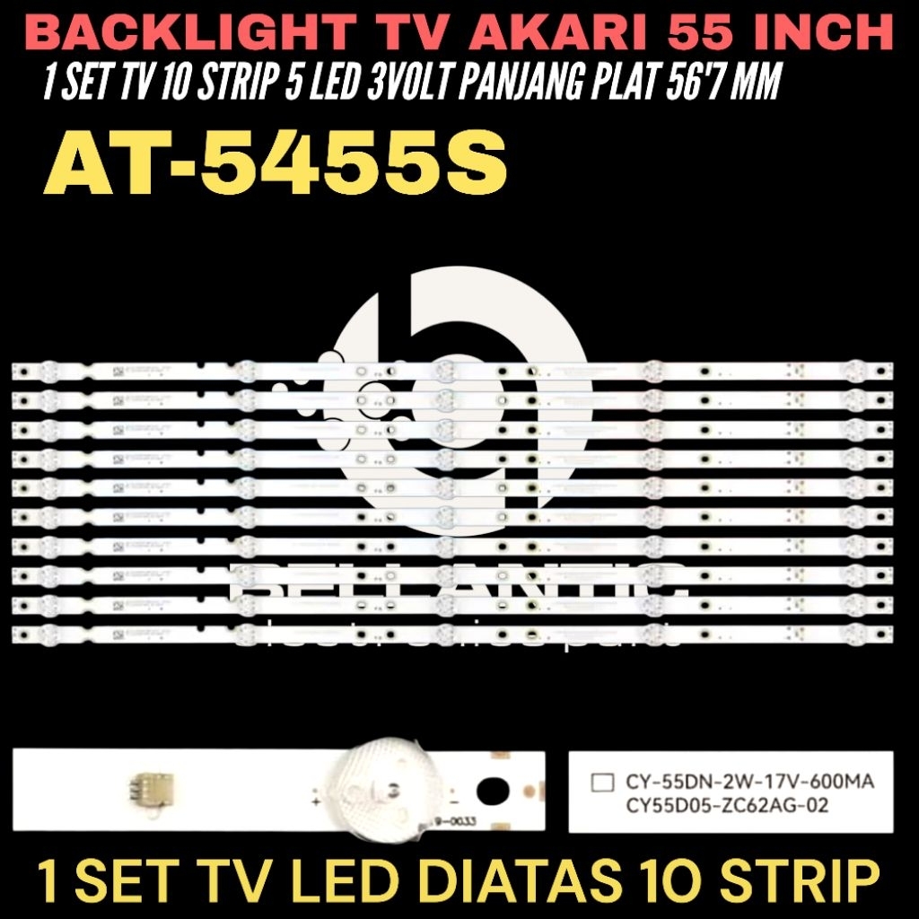 BACKLIGHT TV LED AKARI 55 INCH AT-5455S BACKLIGHT TV AKARI 55 INCH