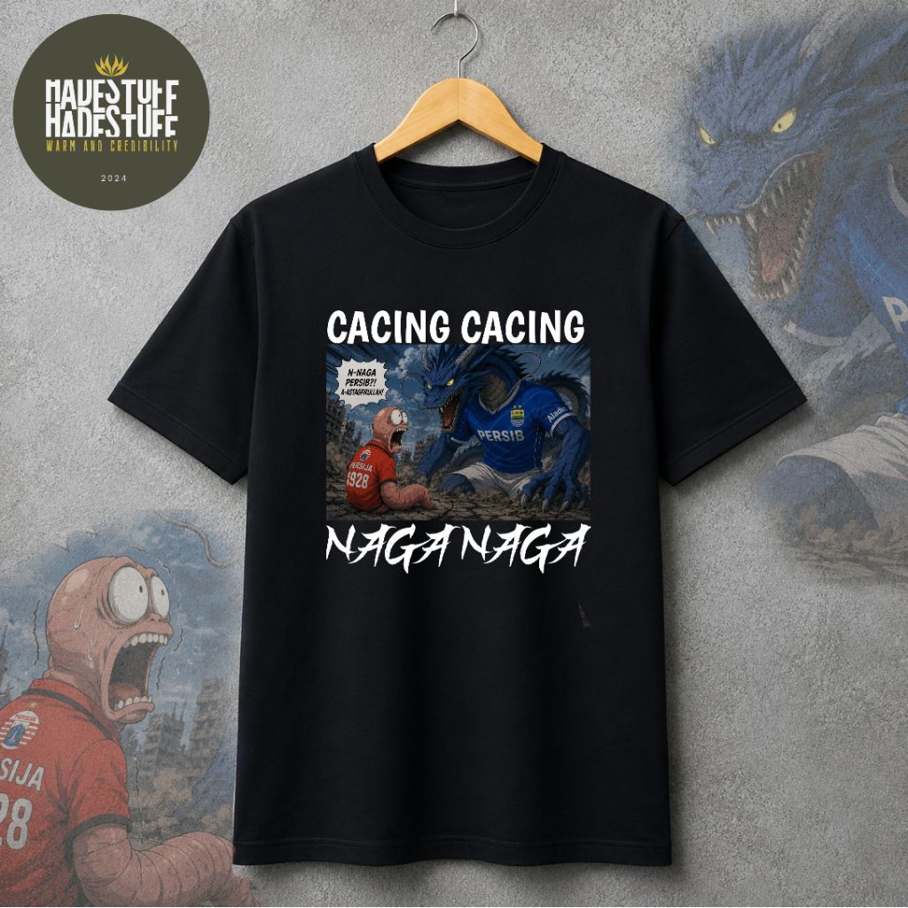 CACING CACING NAGA NAGA KAOS PRIA DAN WANITA