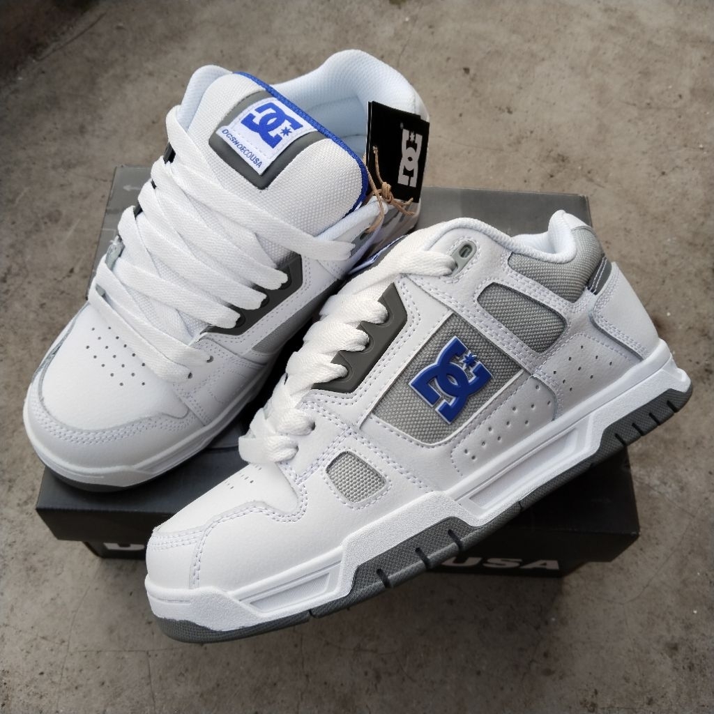 Sneakers sepatu dc stag white blue skateboarding original