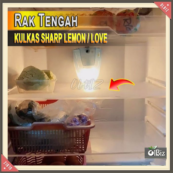 Rak Kulkas Akrilik - Rak Kulkas Tengah SHARP LEMON LOVE Satu Pintu - Rak Kulkas 1 Pintu
