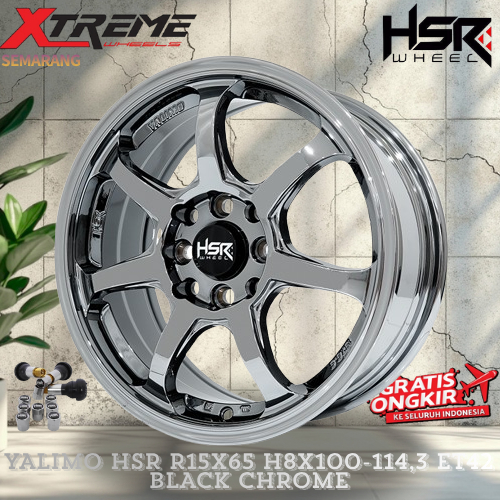 Velg/pelek mobil racing r15 untuk mobil brio jazz yaris avanza mobilio - pelek hsr yalimo ring 15