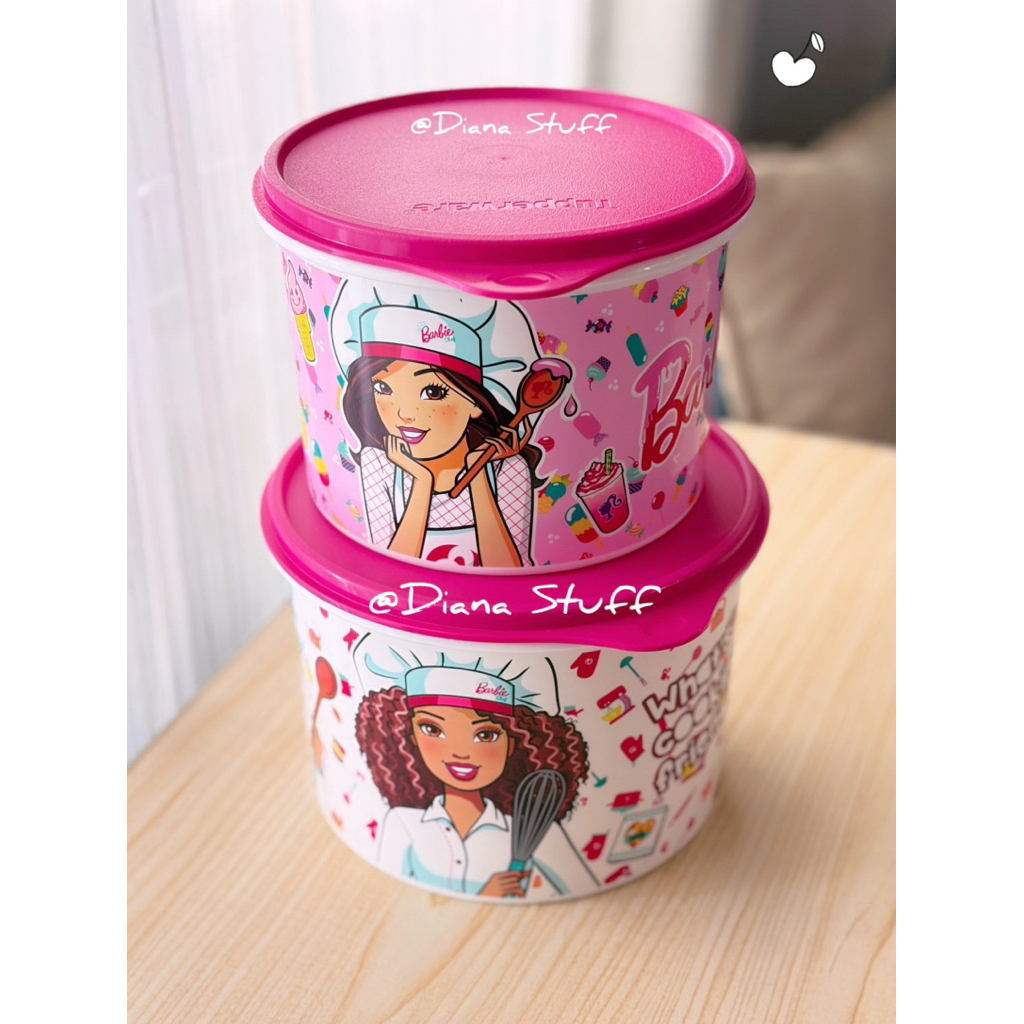 Set toples Karakter barbie Tupperware New Original
