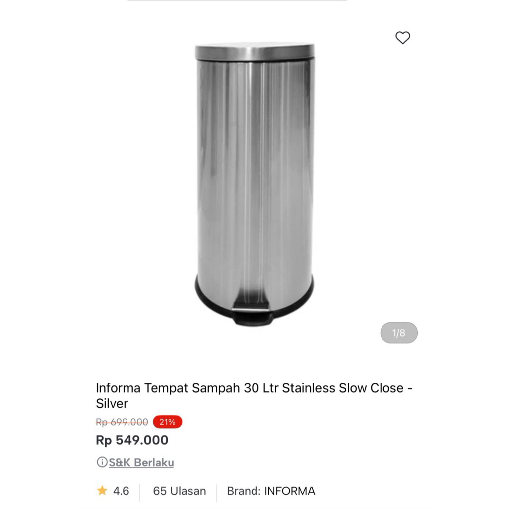 tempat sampah 30 Liter