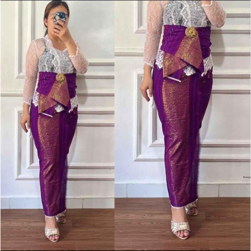 Ready Kain ENDEK Tenun dobol Tretes Set Selendang / kamen Bali lembaran / kamen Tenun dobol