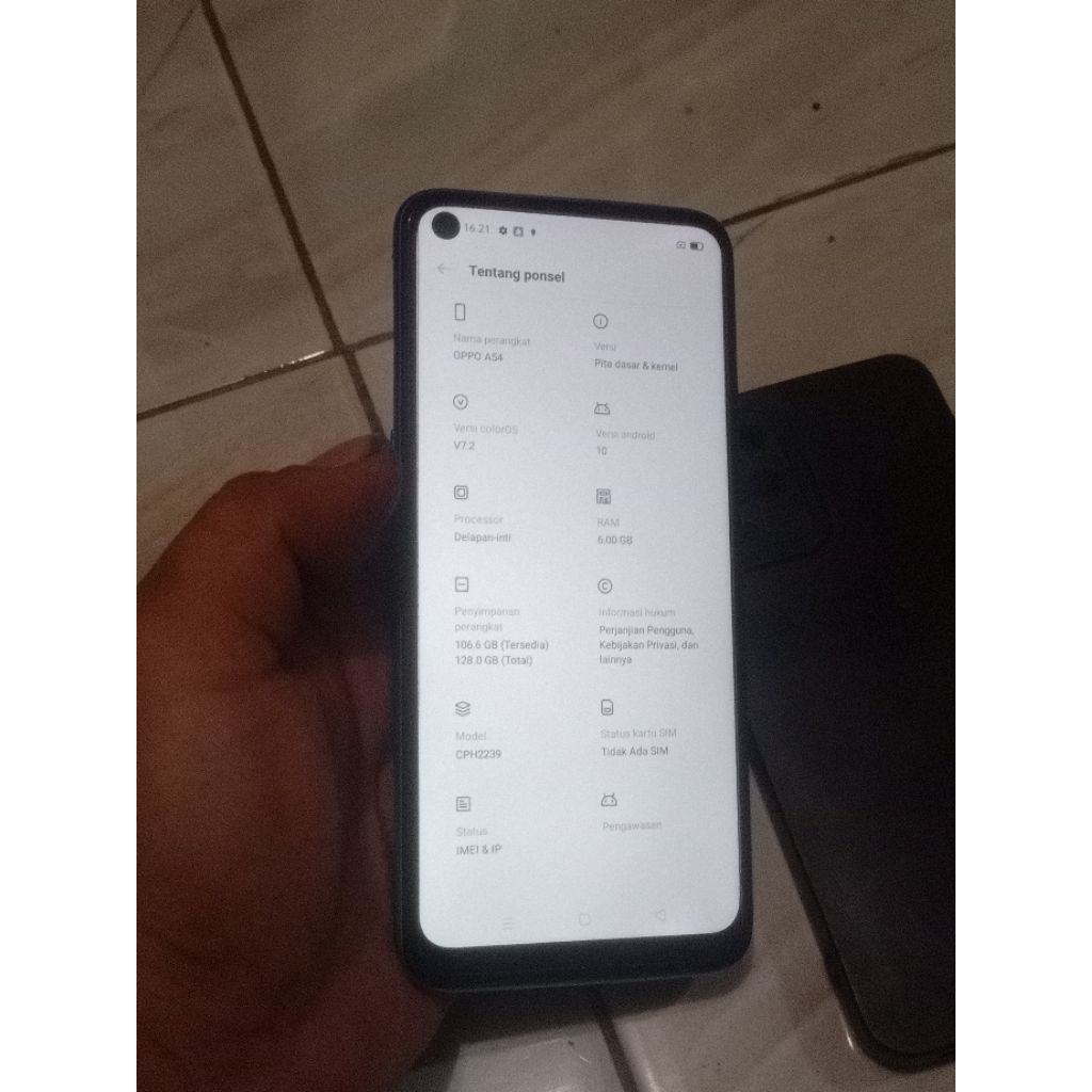 oppo a54 ram 6/128