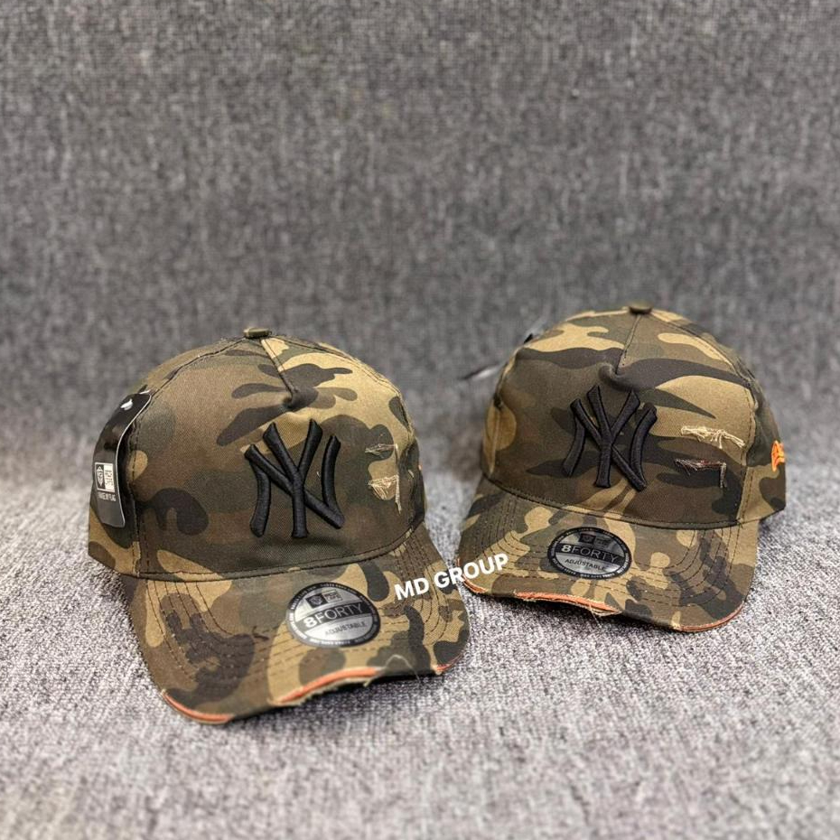 Topi Baseball Camo Loreng Army Bordir Caps NY New York Mode Sobek Baan Premium High Quality Unisex