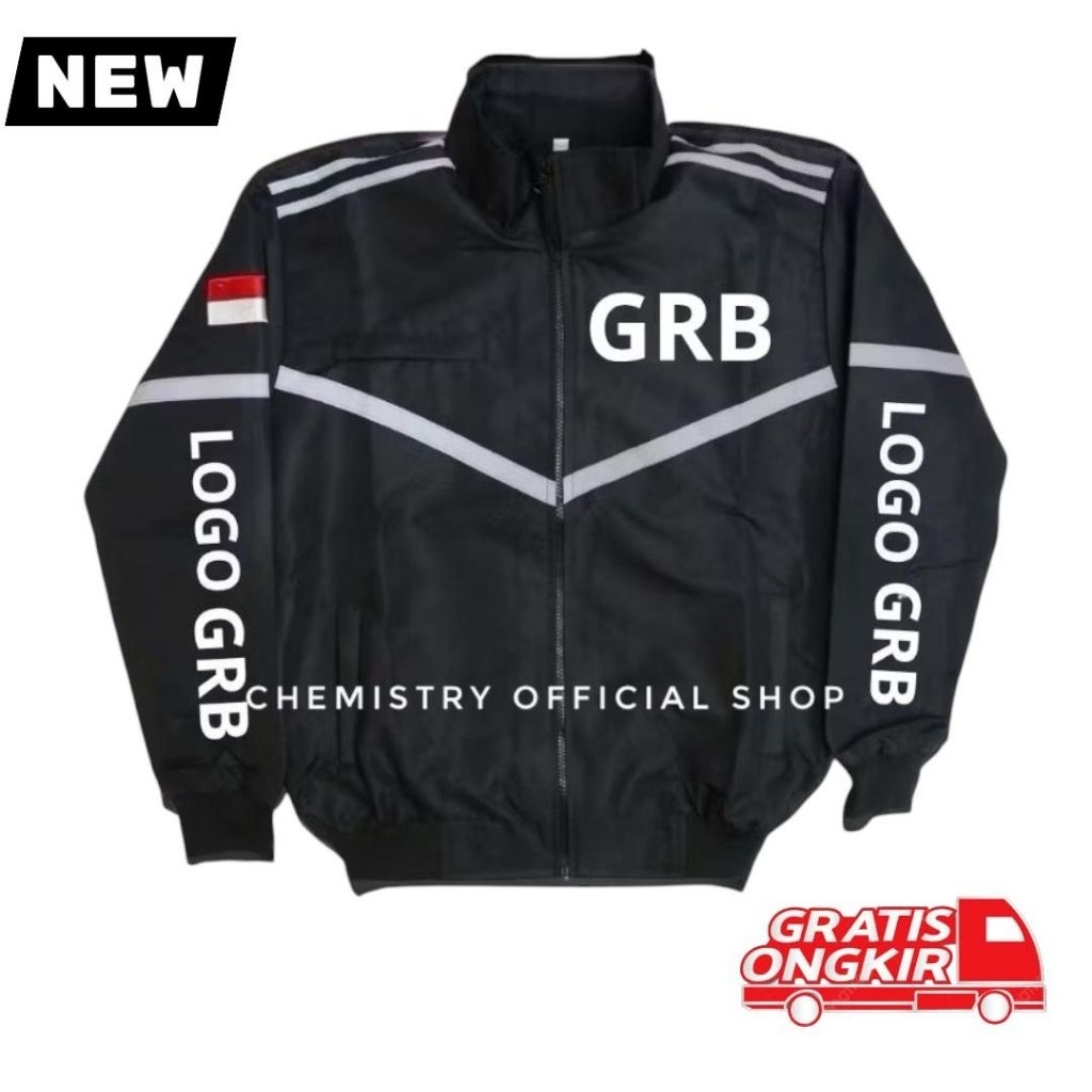 JAKET WATERPROOF DRIVER OJOL GRAB HITAM TERLARIS