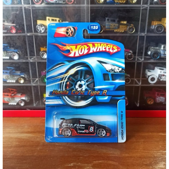 Hot Wheels Honda Civic Type R HW Mainline 2006 Hitam Blue Card Toy Diecast Mobil JDM Real Car Origin