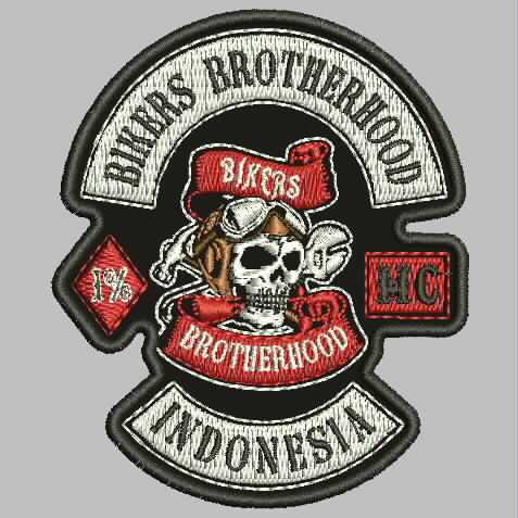 PATCH BORDIR-LOGO BIKERS BROTHERHOOD INDONESIA