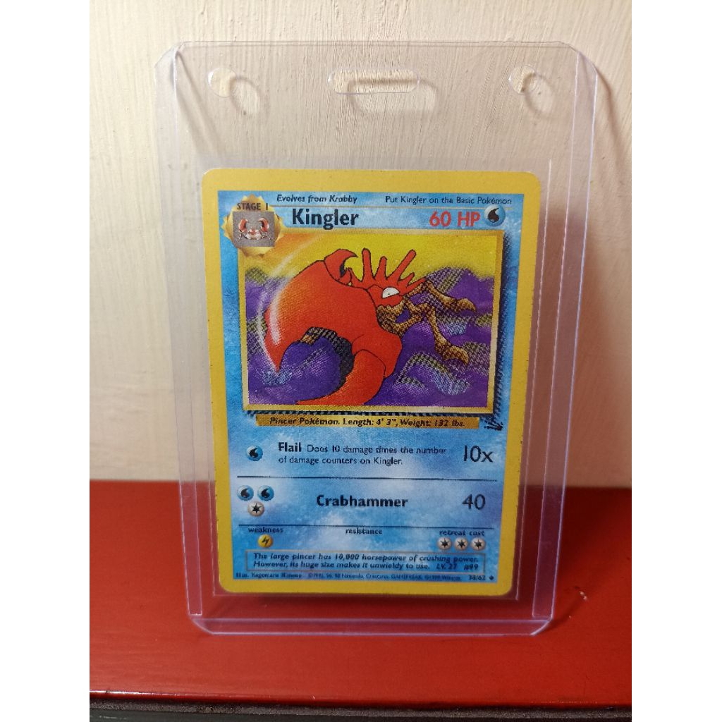 Kartu Pokemon Vintage Kingler Base set tahun 1999