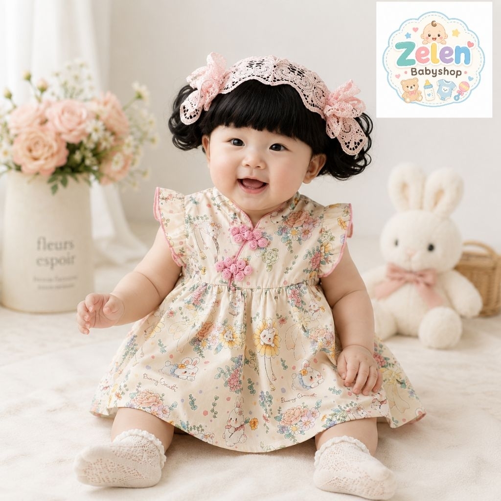 Gaun Bayi cheongsam Cina Dress Implek Baju Bayi Perempuan