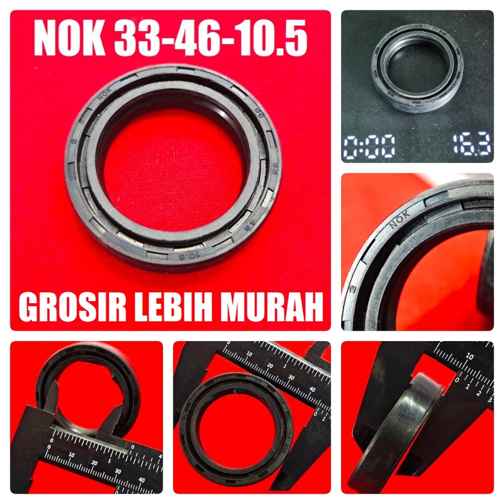 ECERAN 1 PC 33X46X10.5 SEAL SIL SKOK SHOCK SOK 33-46-10.5 depan shockbreaker honda cb mj sj cb360 cj