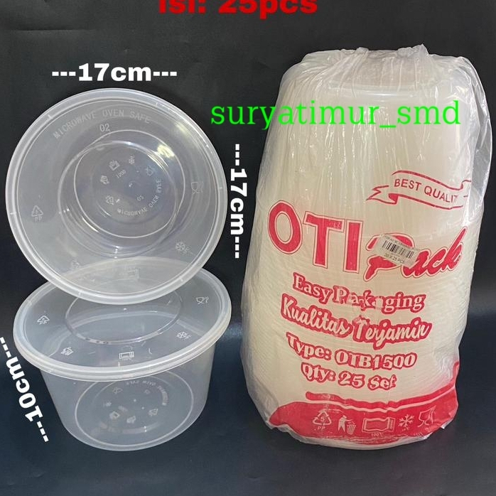 [OTIpack] Thinwall persegi panjang /bowll/ 1000ML,750ML,1500ML