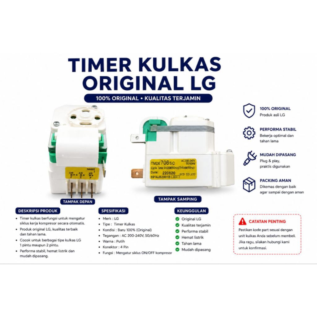 TIMER KULKAS 706 LG ORIGINAL SANKYO