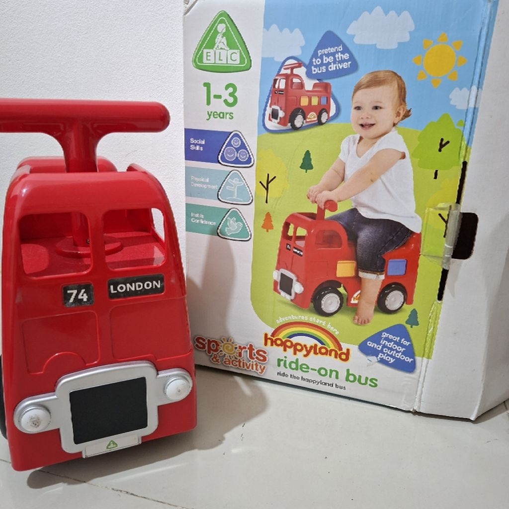 ORI ELC Happyland Ride On Bus – Red (Open NEGO)