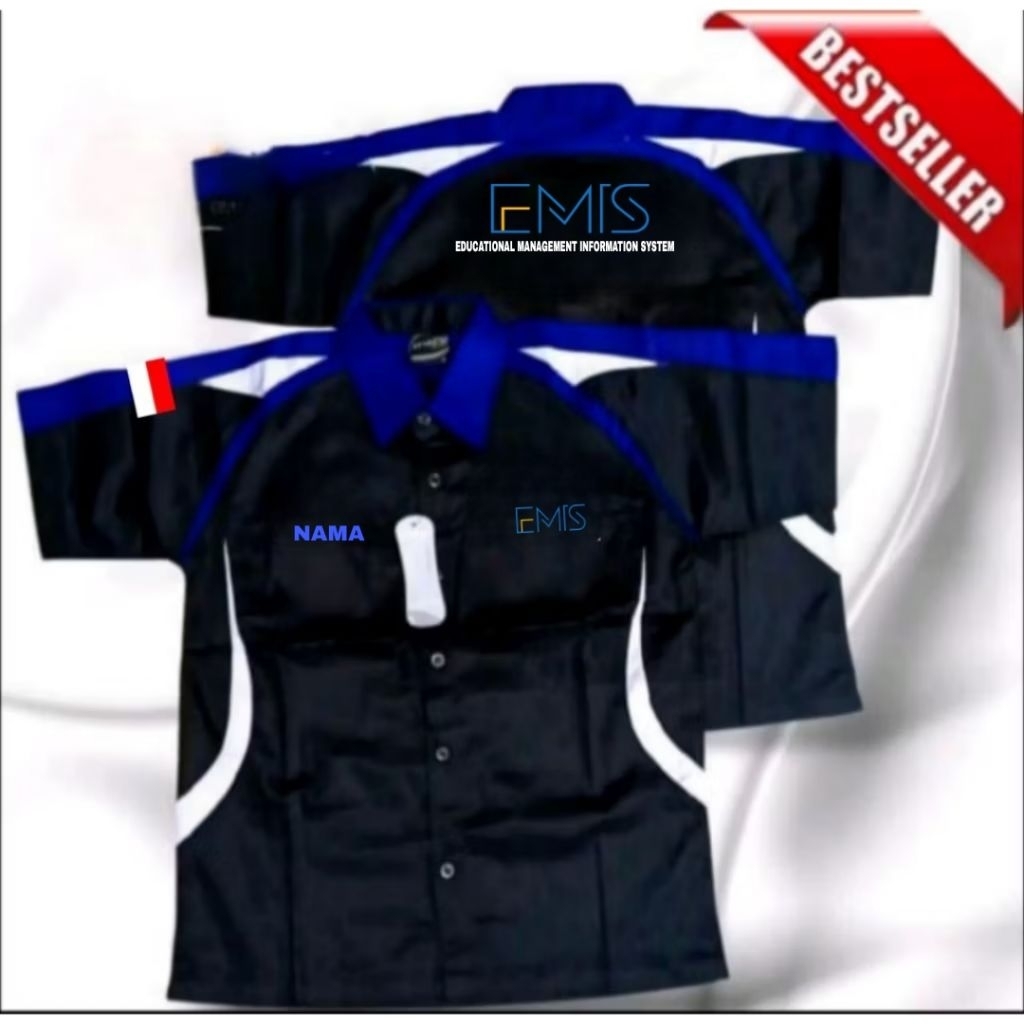 ready stok full bordir kemeja emis baju emis seragam emis Pdh emis baju kerja emis seragam kerja emi