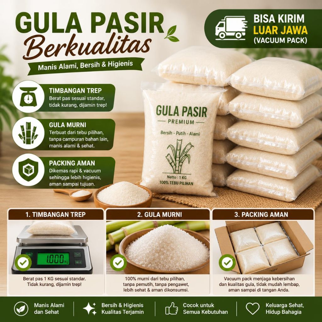 gula pasir 1kg | gula pasir nusakita repack | gula pasir murah | gula pasir jatim | gula pasir kedir