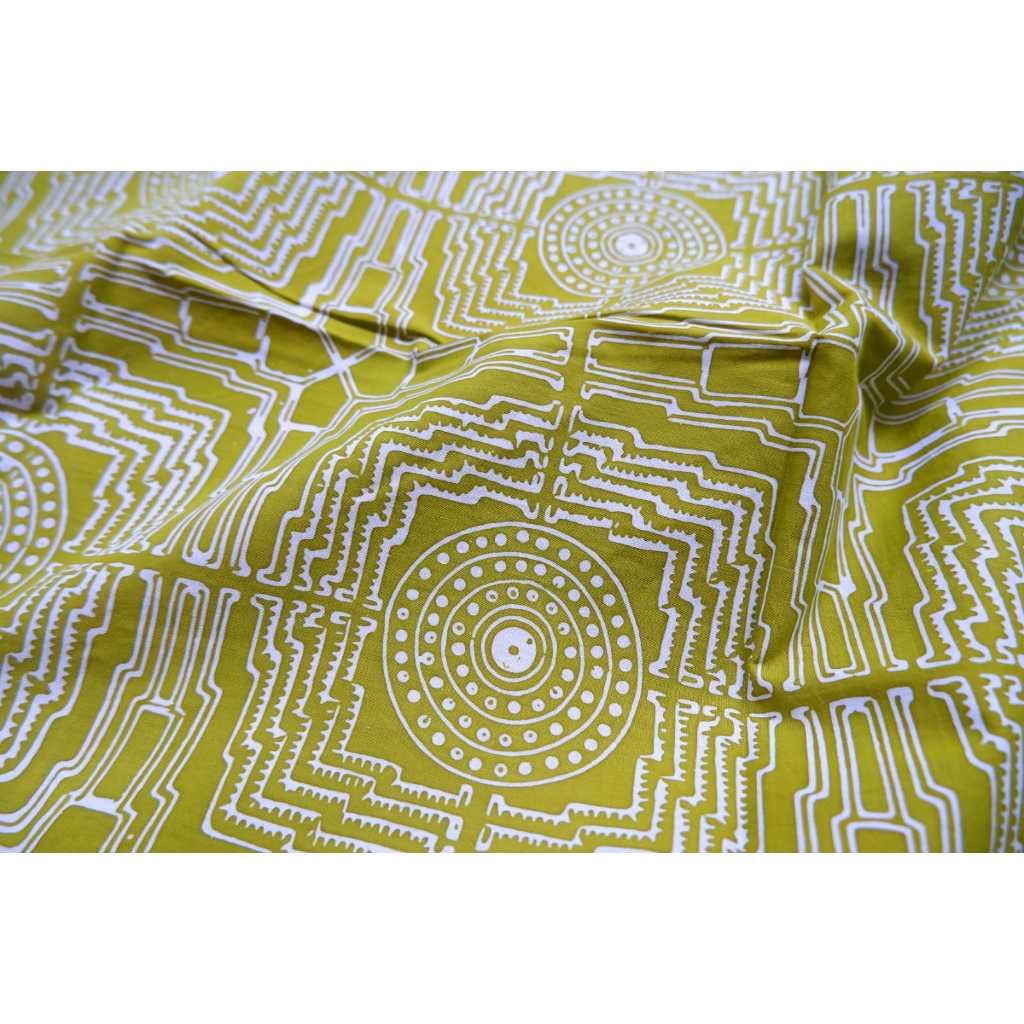 Kain Batik Cap Asli Motif Borobudur Proses Kelengan Warna Olive Kain Katun Prima Halus Premium